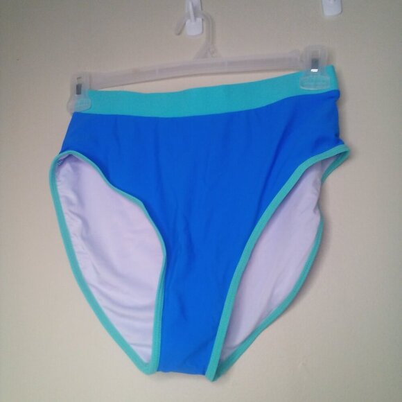 Blooming Jelly Swimsuit Women M 2 Piece Bikini Padded Blue Green - Picture 10 of 16